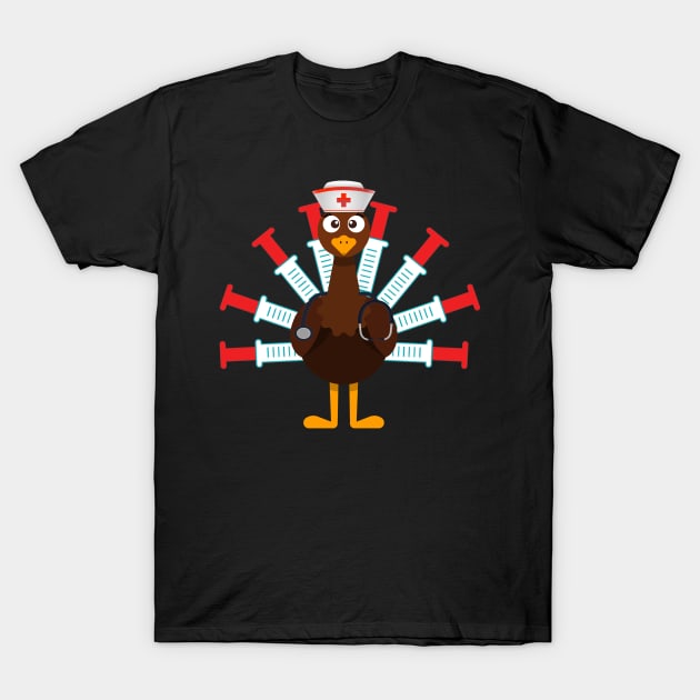 Thanksgiving nurse turkey T-Shirt by Flipodesigner